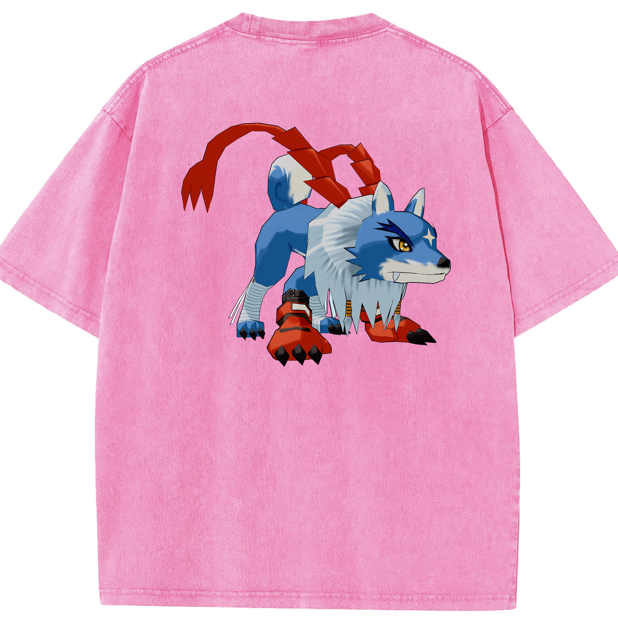 （画像用） Digimon デジタルモンスター/デジモン 綿100% ヴィンテージ風 半袖Tシャツ（背面プリント）
